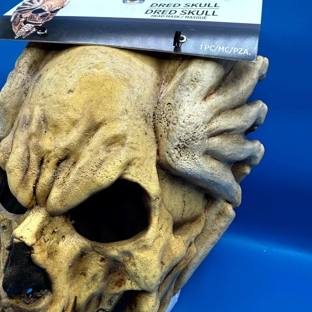 Ghoulish Productions Nightmare Makers Dred Skull‎ Latex Head Mask Beige Adult